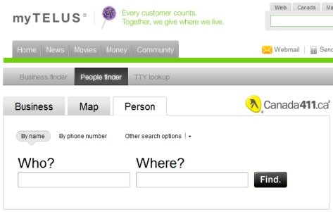 Telus People Finder